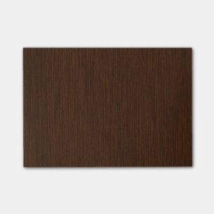 Mörk lantlig kornig Wood bakgrund Post-it Block