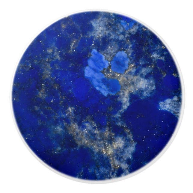 Mörk Lapis Lazuli Mönster Knopp (Framsidan)