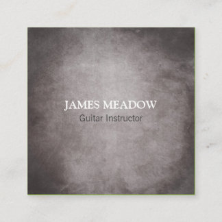 Mörk lärare för gitarr för Grungemusikmusiker Fyrkantigt Visitkort