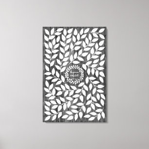 Mörk Laurel - 150 Namnteckning Canvas Guest Bok
