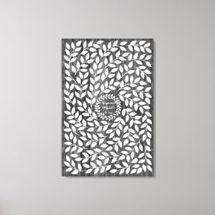 Mörk Laurel - 250 Namnteckning Canvas Guest Bok