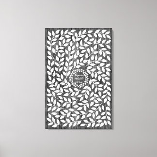 Mörk Laurel - 250 Namnteckning Canvas Guest Bok