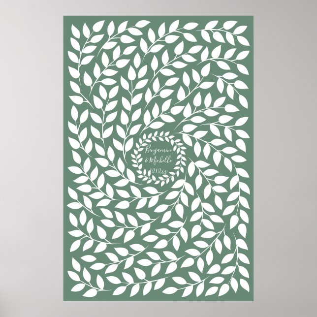 Mörk Laurel - 250 Namnteckning Guest Bok Alternati Poster (Framsidan)