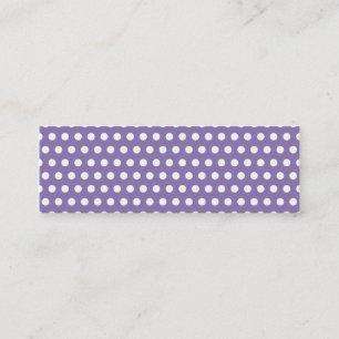 Mörk Lavendel med Vita Prickar Mini Visitkort