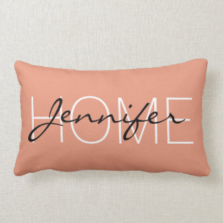 Mörk lax färg hemmabongram lumbarkudde