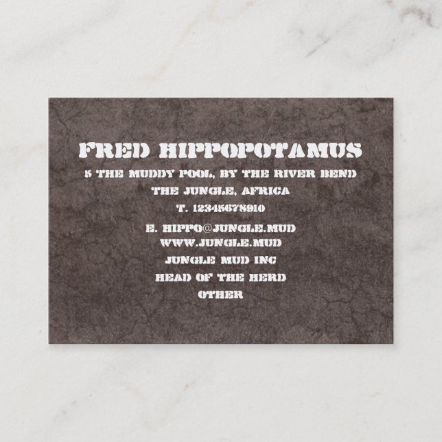 Mörk Lera Visitkort (Framsida)