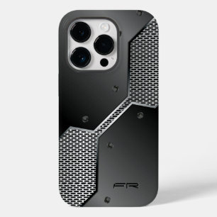 Mörk & Light Grått Metallic Geometric Design iPhon
