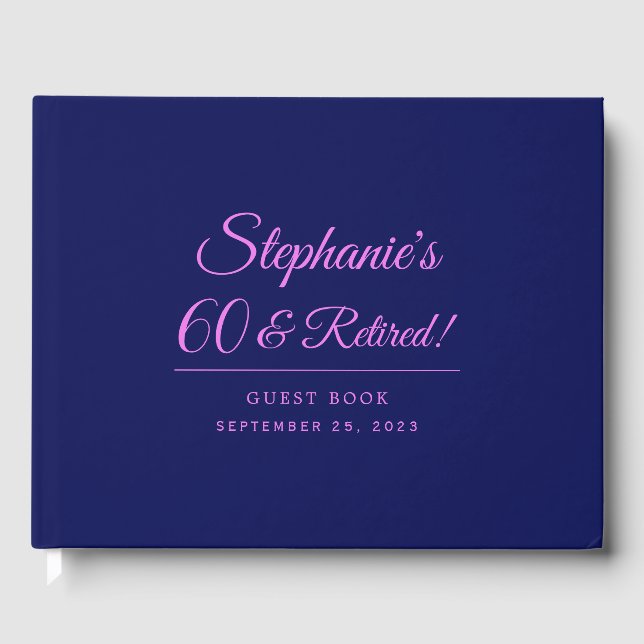 Mörk Lila 60 & pensionerad Pension Gästböcker (Framsida)