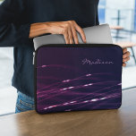 Mörk Lila Anpassat namn Laptop sleeve 15'''<br><div class="desc">lila av abstrakt mörk,  anpassade namn</div>