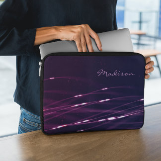 Mörk Lila Anpassat namn Laptop sleeve 15'''