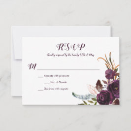 Mörk Lila Blommigt Boho Fall Wedding OSA
