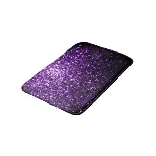 Mörk Lila faux shiny glitter sparkles Badrumsmatta