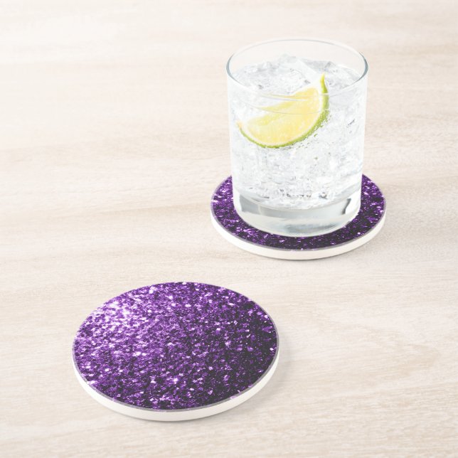 Mörk Lila faux shiny glitter sparkles Underlägg (Sidan)