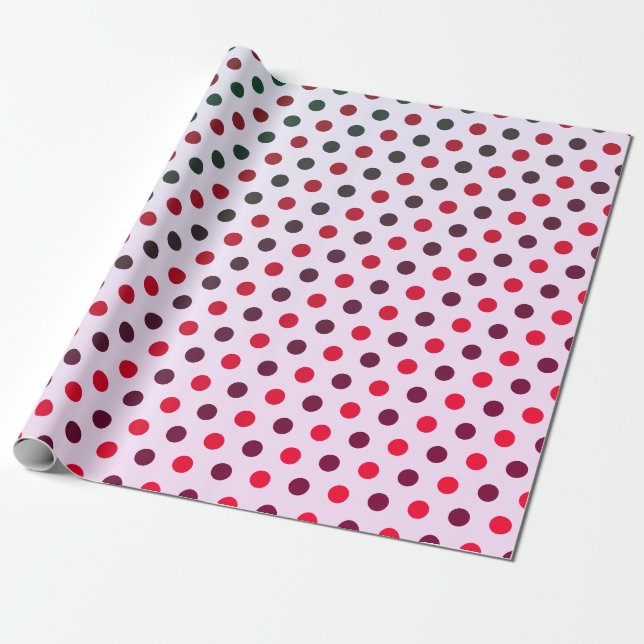 Mörk Lila Geometrisk Prick Jul Presentpapper (Utrullad)