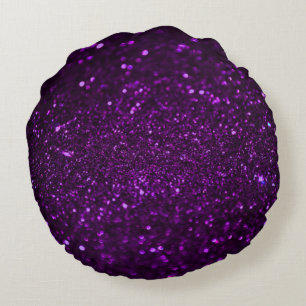 Mörk Lila Glitter-rundan i Dekorativ kudde