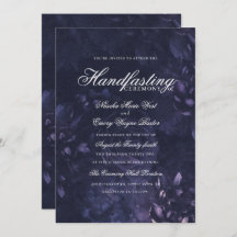 Mörk Lila Gothic Boho Blommigt Handfasteing