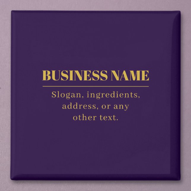 Mörk Lila & Guld Business Namn eller Hälsning Magnet (Skapare uppladdad)