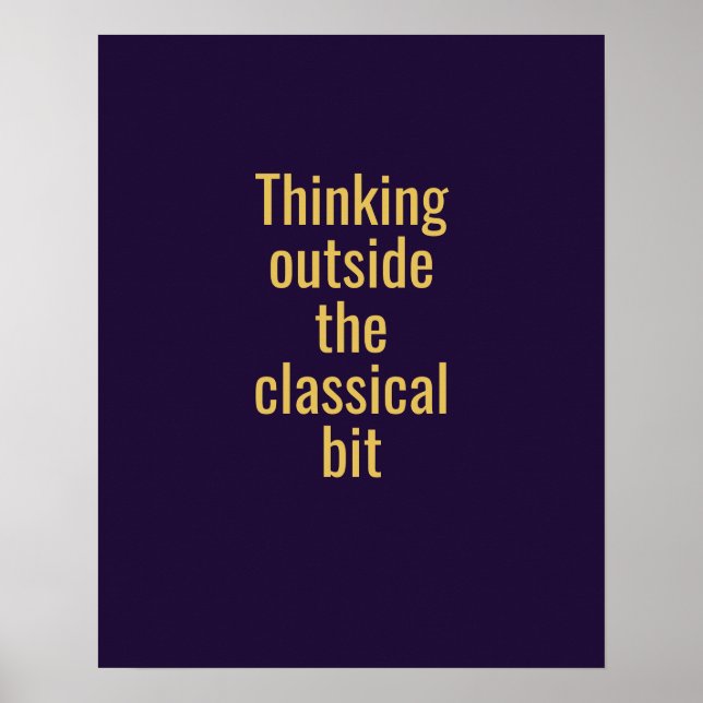 Mörk Lila Guld Oswald Quantum Typografi Poster (Framsidan)
