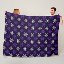 Mörk Lila jul Snowflake Sommuner Mönster Fleecefilt