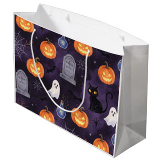 Mörk lila kuslig Halloween oljemålning