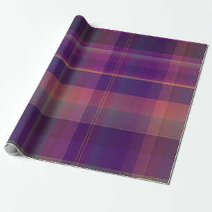 Mörk Lila Madras PRand Mönster Presentpapper