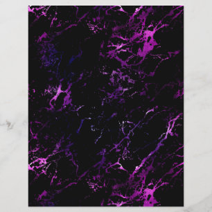 Mörk Lila Marble Galaxy Scrapbook Pappra Lakan