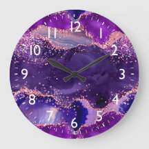 Mörk Lila och Rosa Glitter Sequins Agate