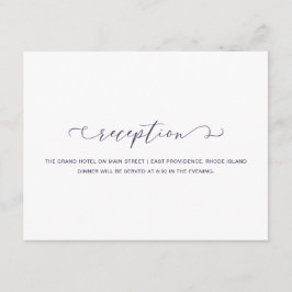 Mörk Lila och vitvitmottagning Bröllop Tilläggskort