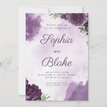 Mörk Lila Ro Blommigt Gothic Bröllop