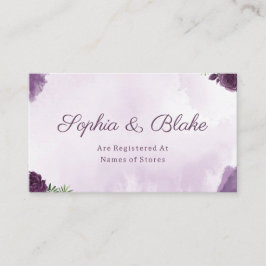 Mörk Lila Ro Blommigt Gothic Registry Enclosure Tilläggskort