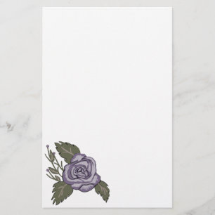 Mörk Lila Ro Stationery Brevpapper