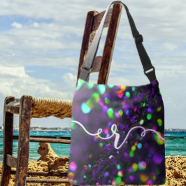 Mörk Lila Sparkling Axelväska