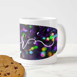 Mörk Lila Sparkling Jumbo Mugg