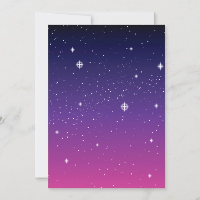 Mörk Lila Starry Night Himlar (Framsida)