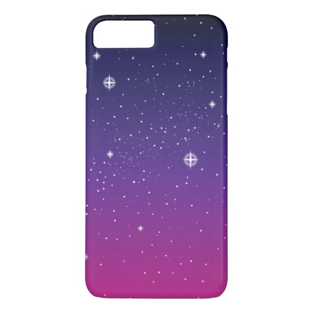 Mörk Lila Starry Night Himlar Case-Mate iPhone Skal (Baksida)