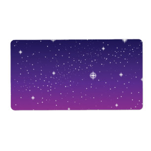Mörk Lila Starry Night Himlar Fraktsedel