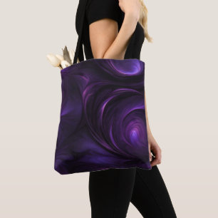 Mörk Lila Swirl-design Tygkasse
