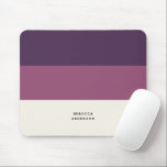 Mörk Lila Vågrät Rand Colorblock Musmatta<br><div class="desc">Den här Mörk Lila Vågrät Rand Colorblock Mouse Pad perfekt för modern enkel och professionell design älskare.</div>