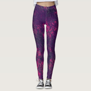 Mörk lila violet struktur texturerat suede marble leggings