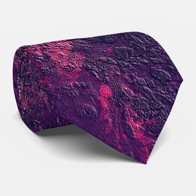 Mörk lila violet struktur texturerat suede marble  slips (Rullad)
