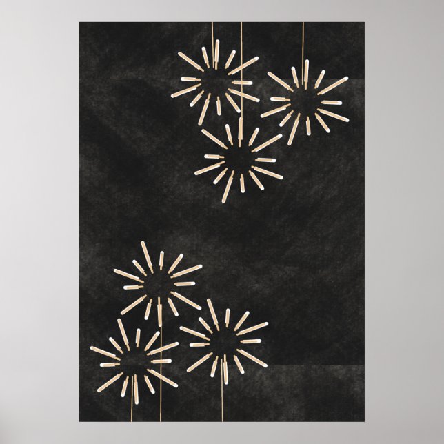 Mörk Lime Tvättar modern industrimark Poster (Framsidan)