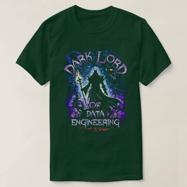 Mörk Lord of Data Engineering T Shirt (Design framsida)