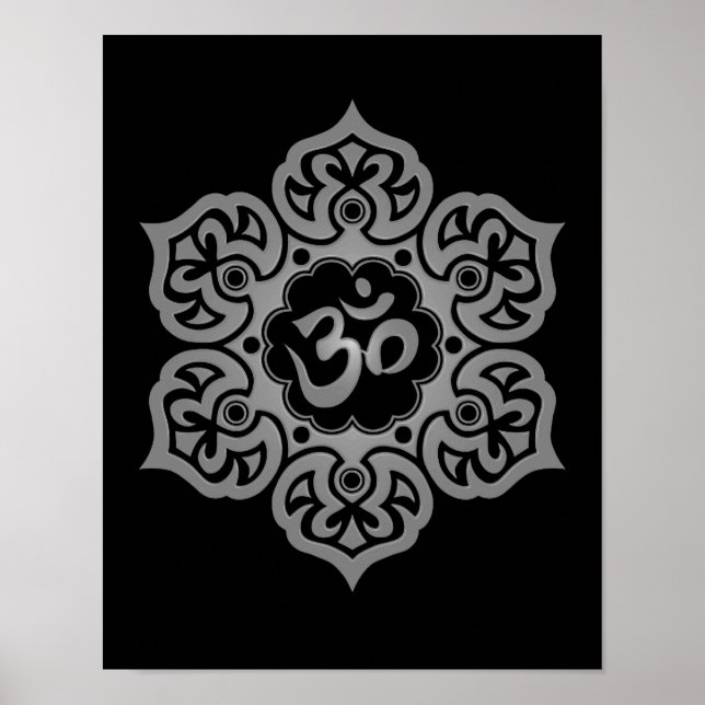Mörk Lotus Flower Om Poster (Framsidan)
