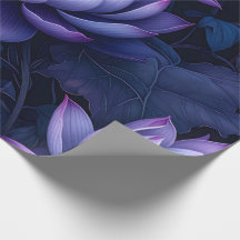 Mörk Lotus Night Wrapping Papper