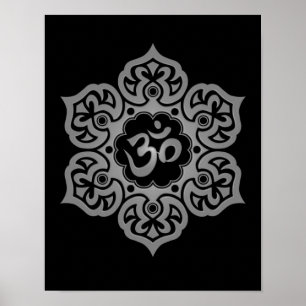 Mörk lotusblommablomma Om Poster