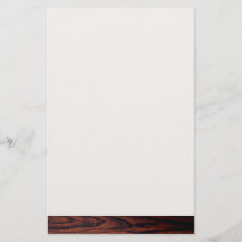 Mörk Mahogany-trämorn | Brödved mönster Brevpapper