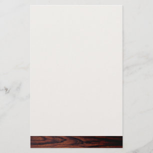 Mörk Mahogany-trämorn Brödved mönster Brevpapper