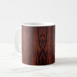 Mörk Mahogany-trämorn | Brödved mönster Kaffemugg