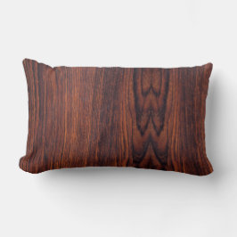 Mörk Mahogany-trämorn | Brödved mönster Lumbarkudde