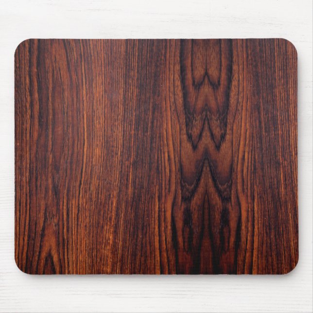 Mörk Mahogany-trämorn | Brödved mönster Musmatta (Framsidan)